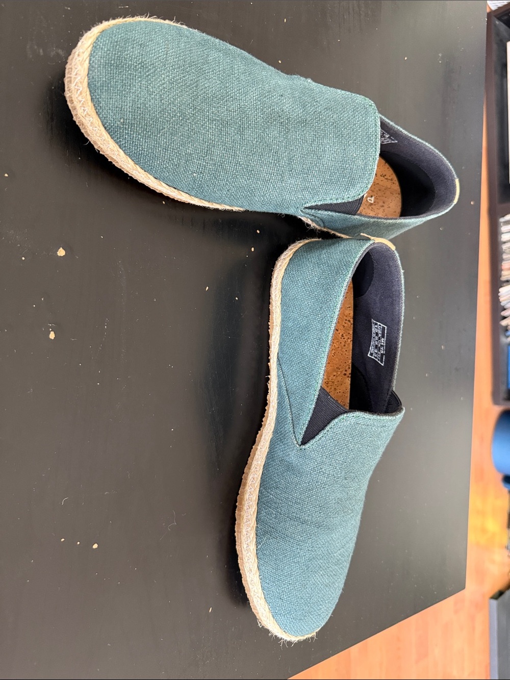 Patra Teal Canvas Slip-On Espadrille Loafers